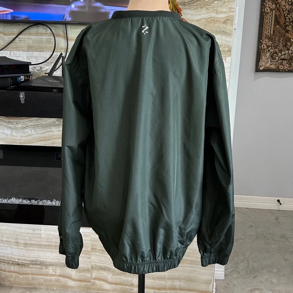 IZOD Golf Pullover Windbreaker Jacket Mens Medium V Neck‎ Long Sleeve